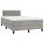 Pat box spring cu saltea, gri deschis, 120x190 cm, catifea GartenMobel Dekor