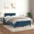 Pat box spring cu saltea, albastru închis, 120x190 cm, catifea GartenMobel Dekor