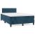 Pat box spring cu saltea, albastru închis, 120x190 cm, catifea GartenMobel Dekor