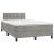 Pat box spring cu saltea, gri deschis, 120x190 cm, catifea GartenMobel Dekor