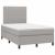 Pat box spring cu saltea, gri deschis, 120x190 cm, textil GartenMobel Dekor