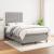 Pat box spring cu saltea, gri deschis, 120x190 cm, textil GartenMobel Dekor