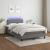 Pat cu arcuri, saltea și LED, gri închis, 120x190 cm, textil GartenMobel Dekor
