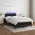 Pat cu arcuri, saltea și LED, negru, 120x190 cm, textil GartenMobel Dekor