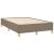 Pat cu arcuri, saltea și LED, gri taupe, 120x190 cm, textil GartenMobel Dekor