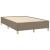Pat cu arcuri, saltea și LED, gri taupe, 120x190 cm, textil GartenMobel Dekor