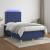 Pat cu arcuri, saltea și LED, albastru, 120x190 cm, textil GartenMobel Dekor