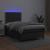 Pat box spring cu saltea și LED, negru, 120x190 cm, piele eco GartenMobel Dekor