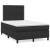 Pat box spring cu saltea și LED, negru, 120x190 cm, piele eco GartenMobel Dekor