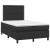 Pat box spring cu saltea și LED, negru, 120x190 cm, piele eco GartenMobel Dekor