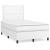 Pat box spring cu saltea și LED, alb, 120x190 cm, piele eco GartenMobel Dekor