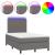 Pat cu arcuri, cu saltea & LED, gri, 120x190 cm, piele eco GartenMobel Dekor