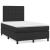 Pat box spring cu saltea și LED, negru, 120x190 cm, piele eco GartenMobel Dekor