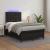Pat box spring cu saltea și LED, negru, 120x190 cm, piele eco GartenMobel Dekor
