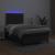Pat box spring cu saltea și LED, negru, 120x190 cm, piele eco GartenMobel Dekor