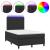 Pat box spring cu saltea și LED, negru, 120x190 cm, piele eco GartenMobel Dekor