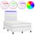Pat box spring cu saltea și LED, alb, 120x190 cm, piele eco  GartenMobel Dekor