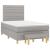 Pat box spring cu saltea, gri deschis, 120x190 cm, textil GartenMobel Dekor