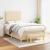 Pat continental cu saltea, crem, 120x190 cm, textil GartenMobel Dekor