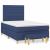 Pat box spring cu saltea, albastru, 120x190 cm, material textil GartenMobel Dekor