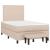 Pat box spring cu saltea, cappuccino, 120x190cm piele ecologică GartenMobel Dekor