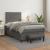 Pat box spring cu saltea, gri, 120x190 cm, piele ecologică GartenMobel Dekor