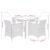 Set mobilier de grădină cu perne, 5 piese, negru, poliratan GartenMobel Dekor