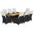 Set mobilier de grădină cu perne, 9 piese, negru, poliratan GartenMobel Dekor