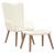 Scaun de relaxare cu taburet, alb crem, catifea GartenMobel Dekor