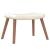 Scaun de relaxare cu taburet, alb crem, catifea GartenMobel Dekor