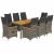 Set mobilier grădină cu perne, 9 piese, gri, poliratan GartenMobel Dekor