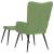 Scaun de relaxare cu taburet, verde deschis, catifea GartenMobel Dekor