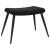 Scaun de relaxare cu taburet, negru, catifea GartenMobel Dekor