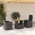 Set mobilier de grădină cu perne, 3 piese, negru, poliratan GartenMobel Dekor