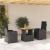 Set mobilier de grădină cu perne, 3 piese, negru, poliratan GartenMobel Dekor