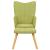 Scaun de relaxare cu taburet, verde, textil GartenMobel Dekor