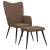 Scaun de relaxare cu taburet, maro, textil GartenMobel Dekor