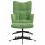 Scaun de relaxare cu taburet, verde deschis, catifea GartenMobel Dekor