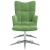 Scaun de relaxare cu taburet, verde deschis, catifea GartenMobel Dekor