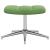 Scaun de relaxare cu taburet, verde deschis, catifea GartenMobel Dekor