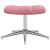 Scaun de relaxare cu taburet, roz, catifea GartenMobel Dekor
