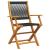 Set mobilier de grădină 5 piese polipropilenă neagră/lemn masiv GartenMobel Dekor