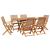 Set mobilier de grădină 7 piese textil taupe/lemn masiv GartenMobel Dekor