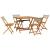 Set mobilier de grădină, 5 piese, bej, poliratan și lemn masiv GartenMobel Dekor