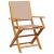 Set mobilier bistro, 3 piese, textil taupe/lemn masiv GartenMobel Dekor