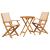 Set mobilier bistro, 3 piese, textil bej/lemn masiv GartenMobel Dekor