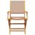 Set mobilier bistro, 3 piese, textil taupe/lemn masiv GartenMobel Dekor
