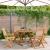 Set mobilier de grădină 5 piese textil taupe/lemn masiv GartenMobel Dekor