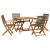 Set mobilier de grădină 5 piese polipropilenă gri/lemn masiv GartenMobel Dekor