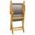 Set mobilier de grădină 5 piese polipropilenă gri/lemn masiv GartenMobel Dekor